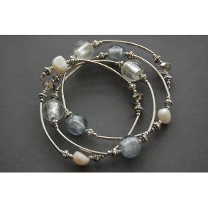 SPRINGTIME ARMBÅND hvid grå