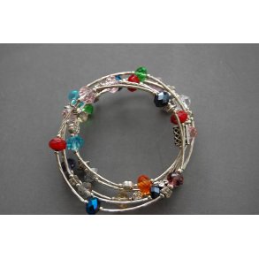 SPRINGTIME MIX COLUR armbånd m 5 ringe