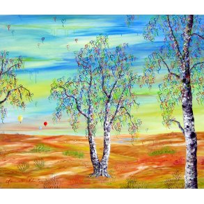 Hbet er lysegrnt 100x120 - find skjulte ord i trkrone