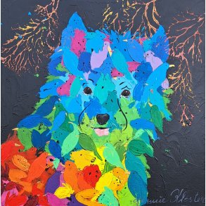 Fuld af narrestreger 40x40 cm