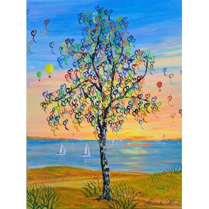 Et vrdifuldt liv 40x30 cm - find ordene, der er skjult i trkronen