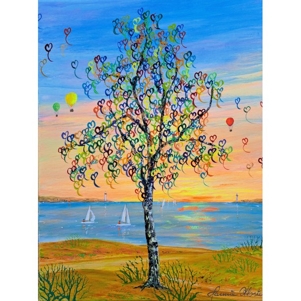 Et vrdifuldt liv 40x30 cm - find ordene, der er skjult i trkronen