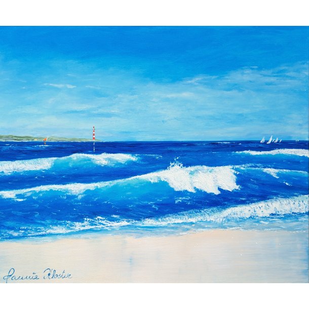 Livet ved havet 50x60 cm