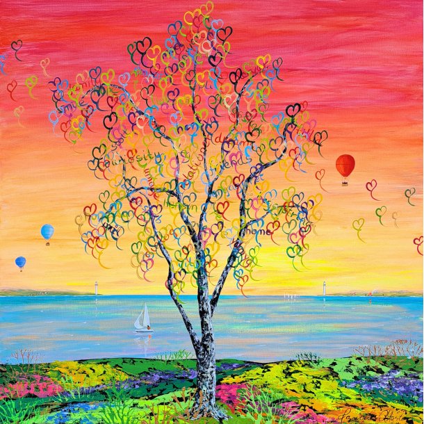 Sweet Dreams 60x60 cm - find de gemte ord i trkronen