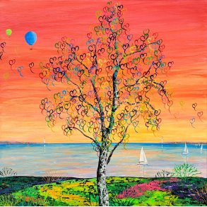 Fyldt med livsglde 60x60 cm