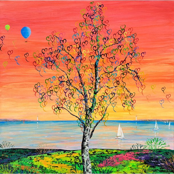 Fyldt med livsglde 60x60 cm