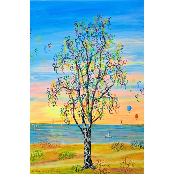 Livet, det er livet v�rd 60x40 - find ord gemt i tr�kronen