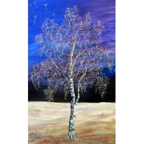 Tree of Life 130x80 cm med skjulte ord i trkronen