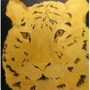 Face-Golden 100x100 cm