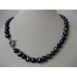 BOTLE &aelig;gte perler med sort sk&aelig;r