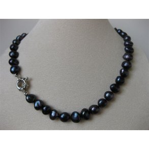 BOTLE ægte perler med sort skær