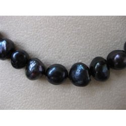 BOTLE &aelig;gte perler med sort sk&aelig;r