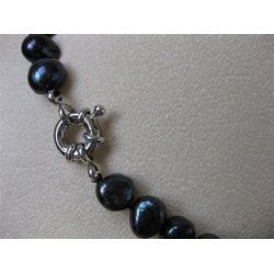 BOTLE &aelig;gte perler med sort sk&aelig;r