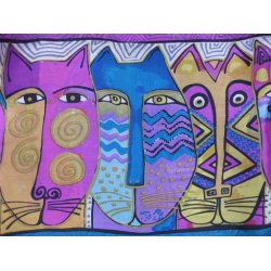 ANIMAL Face - Cat purple, olive, petrol