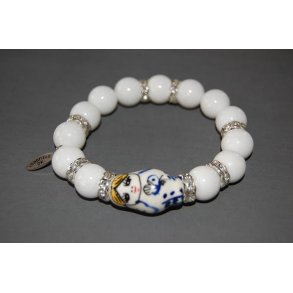 BABUSHKA armbånd - white stone