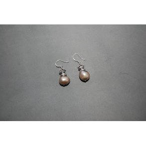 Big Pearl perle&oslash;reringe s&oslash;lv