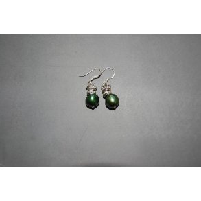 Big Pearl perle&oslash;reringe gr&oslash;n