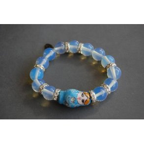 BABUSHKA armbånd - babyblue glass